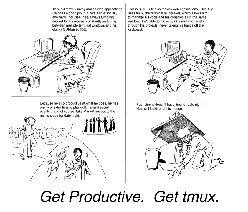 tmux cartoon